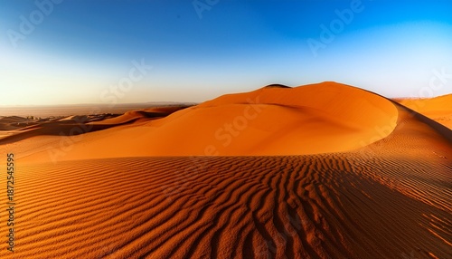 A Massive Sand Dune Wave In The Desert