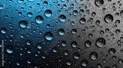 water drops on glass