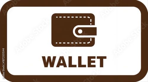 Wallet brown icon