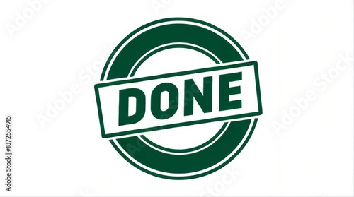 Done green stamp icon