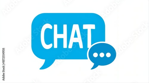 Chat bubble blue icon