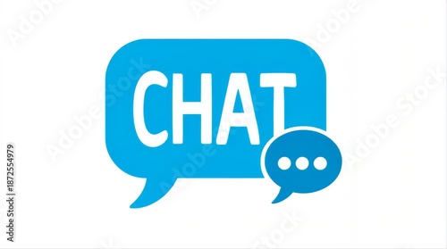 Chat bubble blue icon