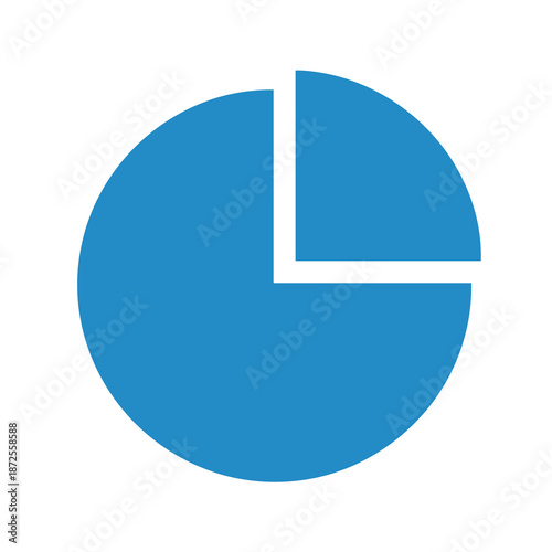 Blue Circle Chart with Missing Section