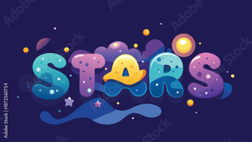A vibrant kids logo featuring rounded letters and starry elements, perfect for educational or entertainment content.