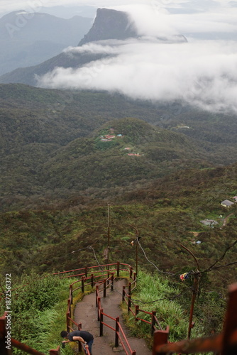 aerial view of the mountains