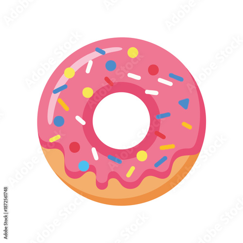 Colorful Donut with Sprinkles