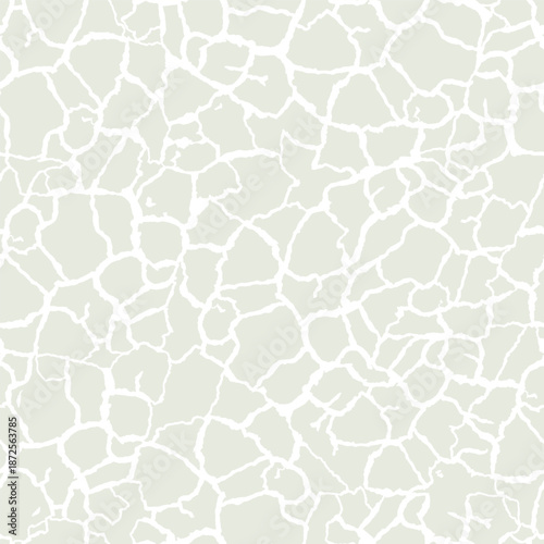 Cracked Dry Earth in Natural Neutral Colors of Sage on a Cream Background Creating a Seamless Pattern Print