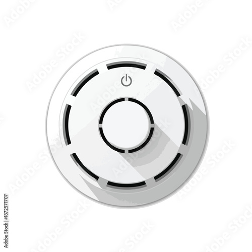 Smoke Detector on White Background