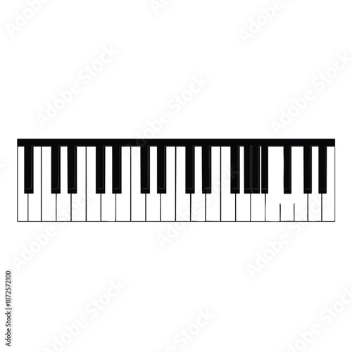 Simple Piano Keyboard Illustration