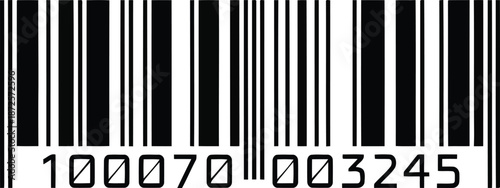 Black barcode symbol for product identification retail label scan e commerce inventory management