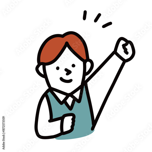 子供のイラストアイコン　小学生