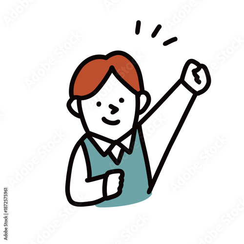 子供のイラストアイコン　小学生