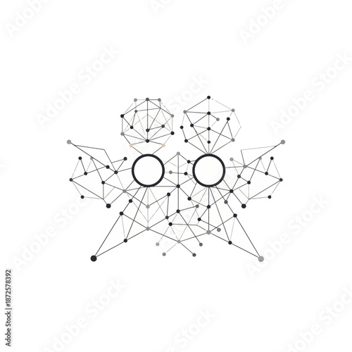 Modern network connections and data exchange concept