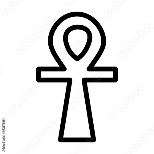 ankh line icon