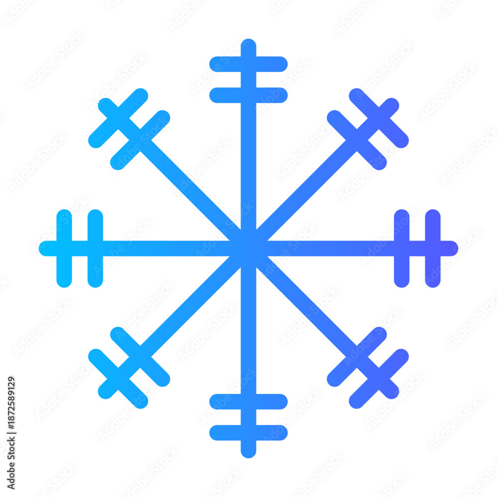 Obraz premium Snowflake gradient icon
