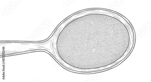 Hand Drawn Kitchen Sieve Illustration