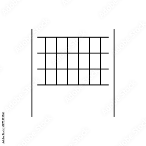 A minimalist vector graphic illustration of a fence or trellis design element