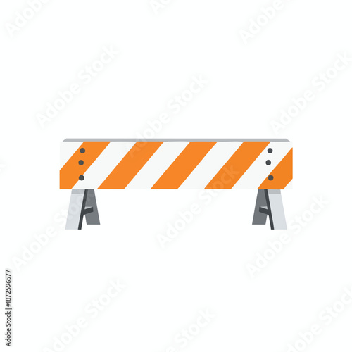 Orange and White Barricade Illustration