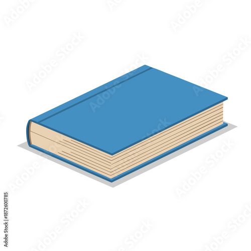 Blue Hardcover Book Illustration