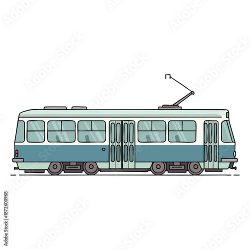 Vintage Trolleybus Illustration