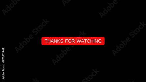 Thanks for watching text animation