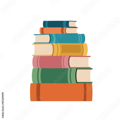 Vibrant Stack of Books