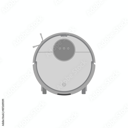 Modern Robot Vacuum Cleaner Top View