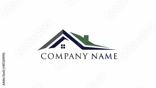 Modern House Roof Logo Design Company Name.
