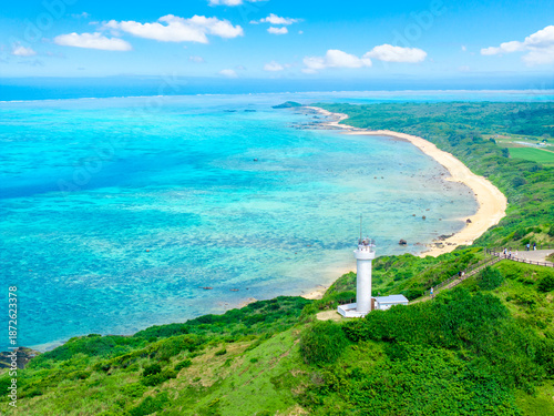 Schilderij op canvas 平久保崎灯台（沖縄県石垣市）