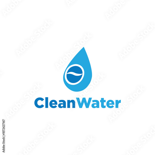 Clean Water Logo Symbols Modern