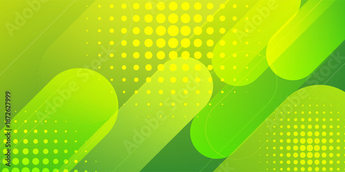 Light Green, Yellow vector pattern with rounded lines, dots. Shining colored illustration with rounded stripes, dots. The pattern can be used for websites.