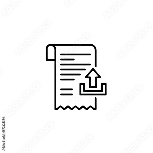 Document Upload Icon - Digital File Upload Symbol for Business and Technology