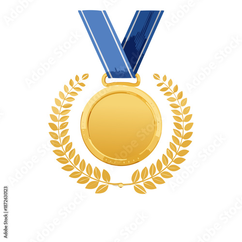 金メダルのベクターイラスト 優勝表彰とランキングの素材