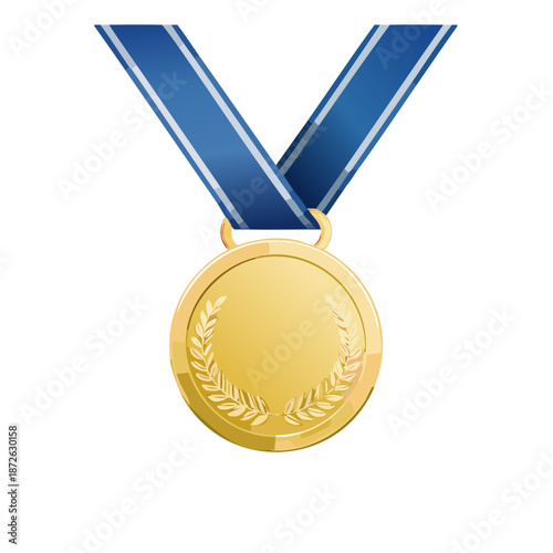 金メダルのベクターイラスト 優勝表彰とランキングの素材