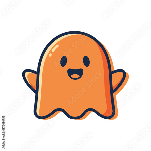 Cute Cartoon Ghost Illustration for Halloween