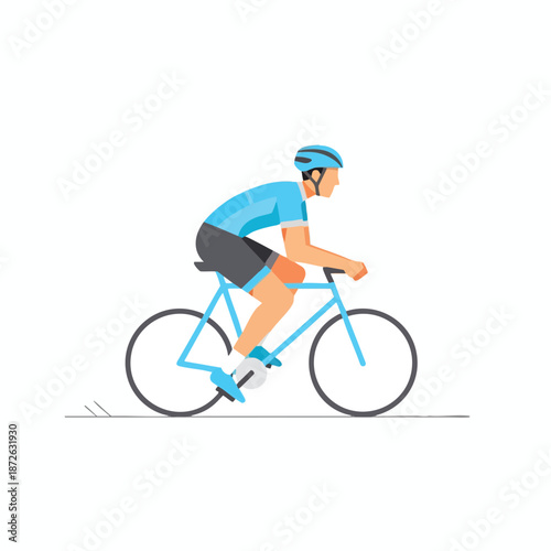 Man Riding Bicycle Illustration