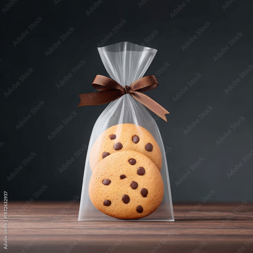 custom made wallpaper toronto digitalFreshly Baked Chocolate Chip Cookies in Clear Gift Bag