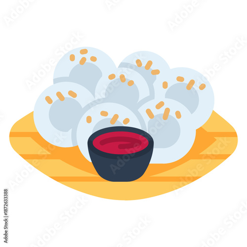 Indonesian Cilok Food Icon