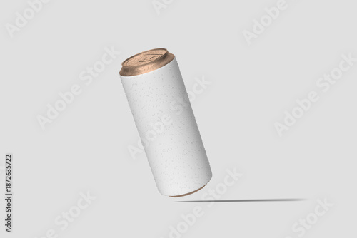aluminum soda can mockup with water droplets blank mockup