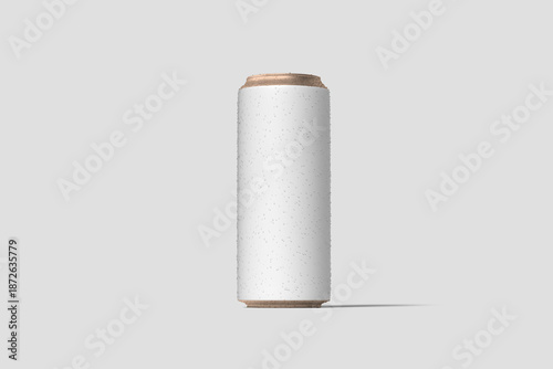 aluminum soda can mockup with water droplets blank mockup