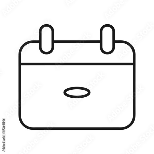 Simple calendar icon with ring binding