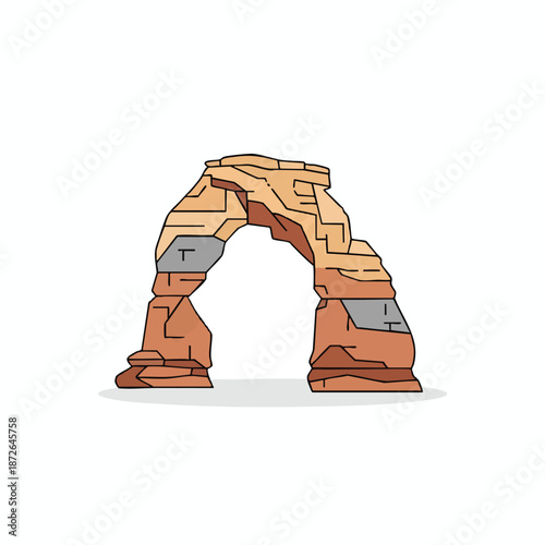 Ancient stone archway illustration