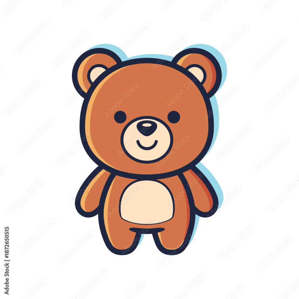 Fototapeta premium Adorable Cartoon Teddy Bear Illustration