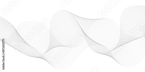 Abstract wave element for design. Digital frequency track equalizer. Stylized line art background. Curved wavy line, smooth stripe. 