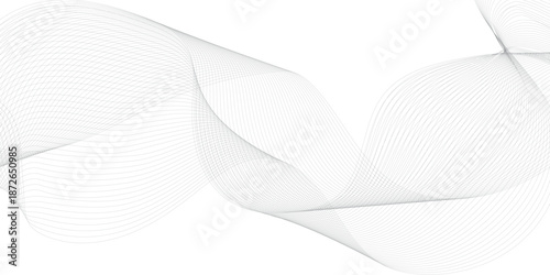 Quadro su tela Black moiré wave on white background