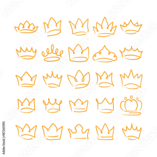 set of crowns vector