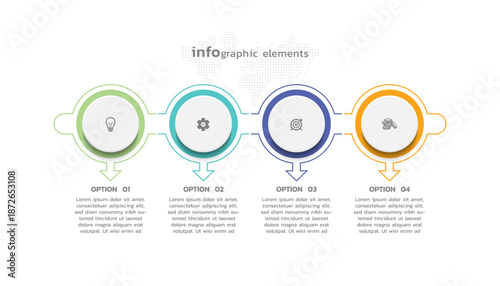 Presentation business abstract background infographic template colorful
