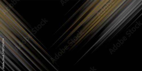 Black gold background with darker surface has a soft gradation with light technology diagonal gray and white lines beautiful.