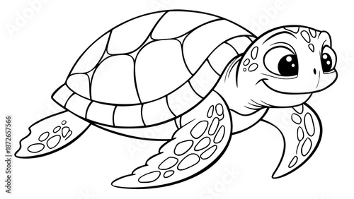 turtle for coloring page