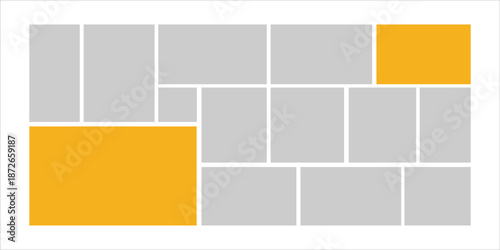 Modular shapes and bento grid layout